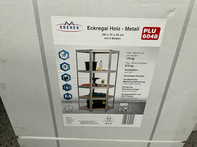 Kreher plu6048 verzinkt metalen hoekrek - afbeelding 2 van  4