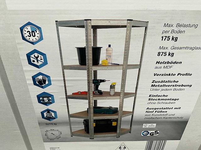 Kreher plu6048 verzinkt metalen hoekrek - afbeelding 1 van  4
