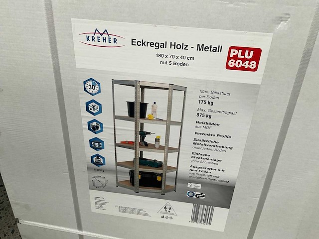 Kreher plu6048 verzinkt metalen hoekrek - afbeelding 3 van  4