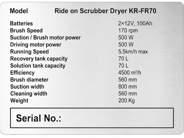 Kremer - 2025 - kr-fl70 - zitschrobmachine - afbeelding 12 van  16