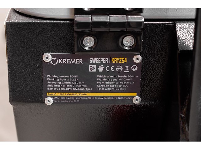 Kremer - 2025 - kryzs4 - veegmachine - afbeelding 2 van  17