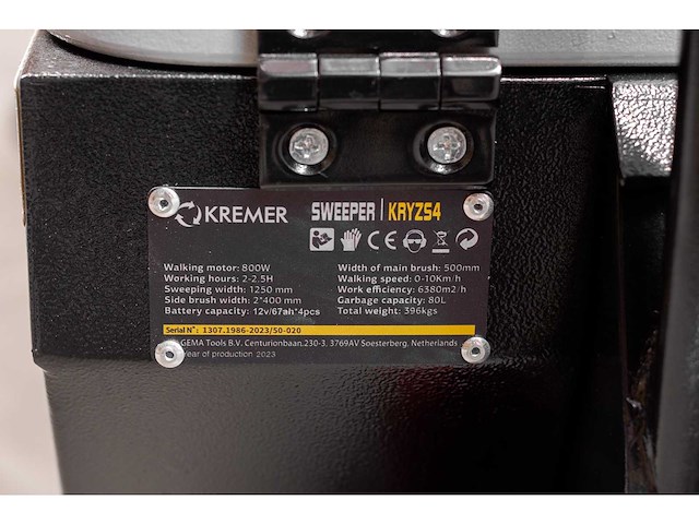 Kremer - 2025 - kryzs4 - zit veegmachine - afbeelding 5 van  20