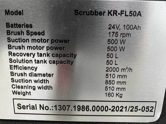 Kremer krfl50-a vloerschrobmachine - afbeelding 14 van  25