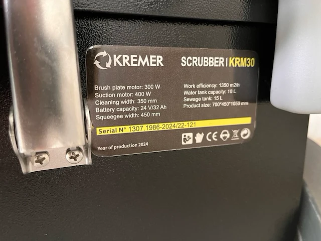 Kremer krm30 vloerschrobber - afbeelding 10 van  19