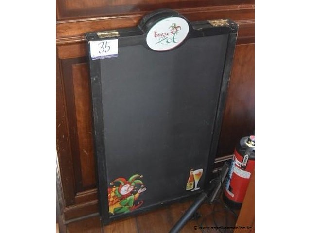 Krijtbord, brugse zot, staand model - afbeelding 1 van  1
