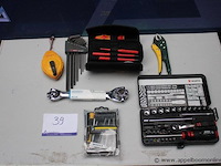 Krijtlijn - stanley set inbussleutels - rubi - hex key set schroevendraaiers pipe cutter dopsleutel set (33-delig) - wurth - multi socket wrench set ratel - workzone - universele sleutel set mini-schroevendraaiers - 7-delig