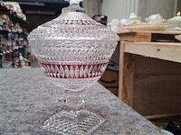 Kristal bokaal met deksel - afbeelding 1 van  4