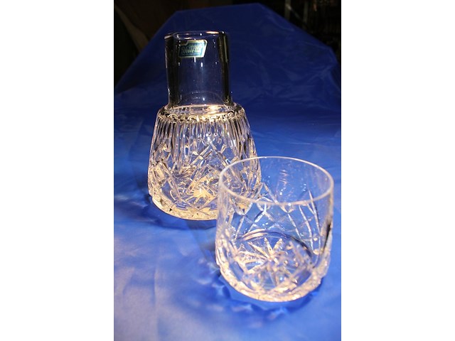 Kristal bonbonière + waterkan violetta - afbeelding 3 van  3