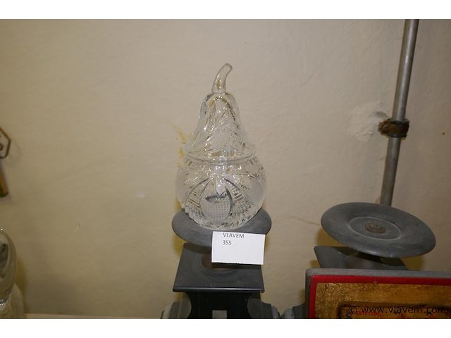 Kristal potje met deksel - afbeelding 1 van  1