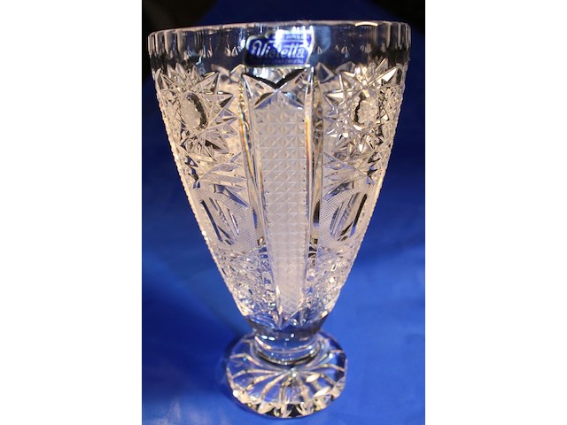 Kristal vaas + bonbonière violetta - afbeelding 2 van  2