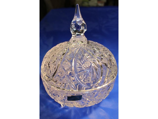 Kristal vaas + bonbonière violetta - afbeelding 1 van  2