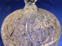 Kristal vaas + bonbonière violetta - afbeelding 1 van  2