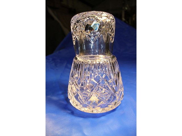 Kristal vaas + waterkan violetta - afbeelding 3 van  3