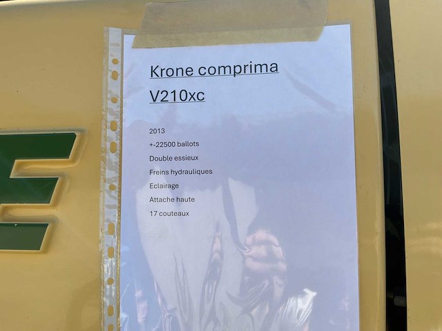Krone v210 ronde balenmachine - afbeelding 4 van  26