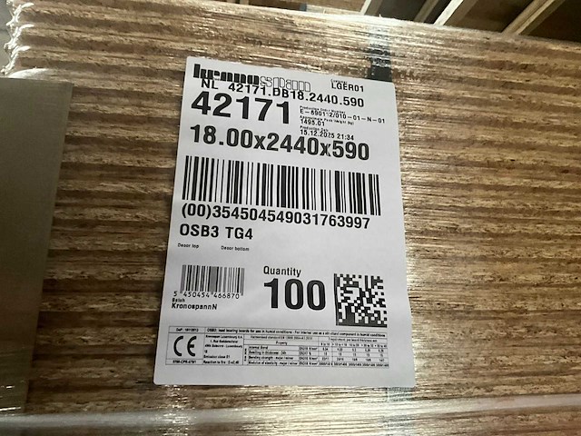 Kronospan osb3 tg4 osb platen (20x) - afbeelding 2 van  4