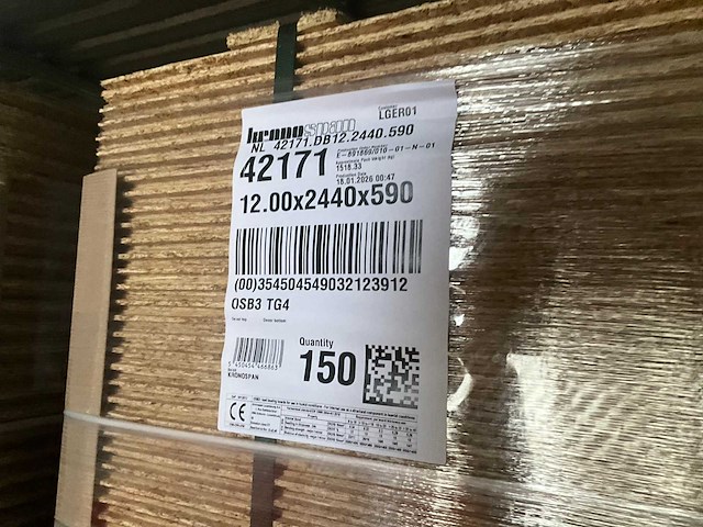 Kronospan osb3 tg4 osb platen (20x) - afbeelding 4 van  5