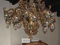 Kroonluster met flora deco - afbeelding 1 van  6