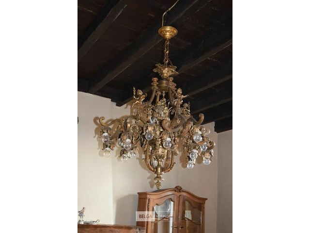 Kroonluster met flora deco - afbeelding 2 van  6