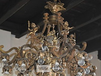 Kroonluster met flora deco - afbeelding 3 van  6