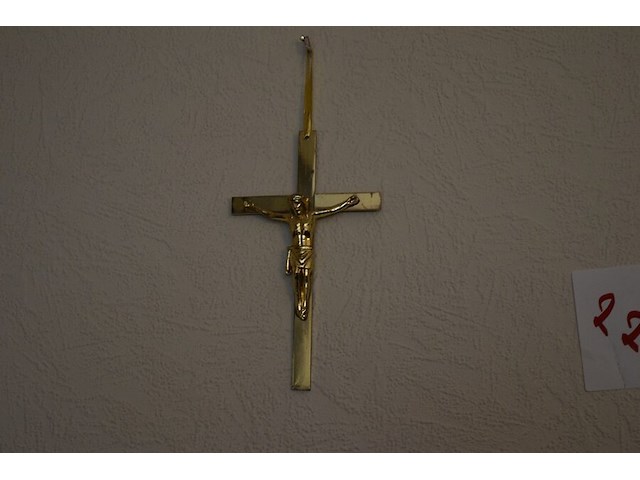 Kruisje, schotel en spiegel (wanddecoratie) - afbeelding 2 van  4