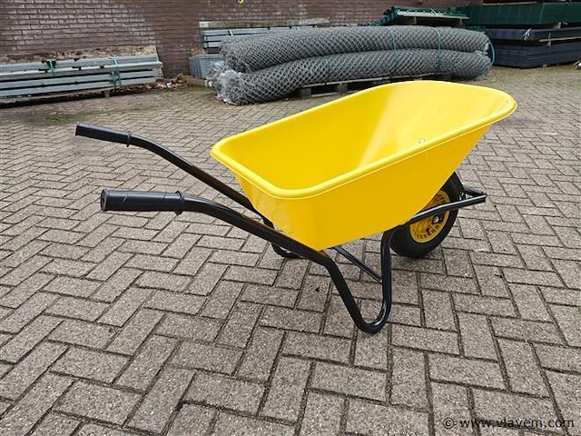 Kruiwagen 90 liter geel - afbeelding 5 van  8