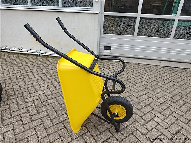 Kruiwagen 90 liter geel - afbeelding 7 van  8
