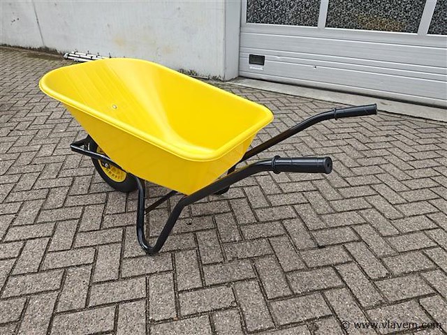 Kruiwagen 90 liter geel - afbeelding 3 van  8