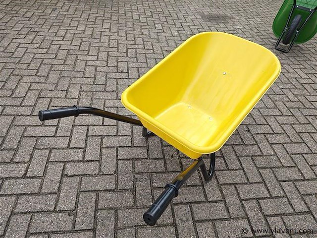 Kruiwagen 90 liter geel - afbeelding 4 van  8