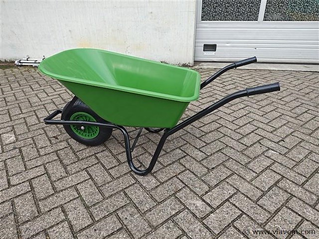 Kruiwagen 90 liter groen - afbeelding 2 van  8