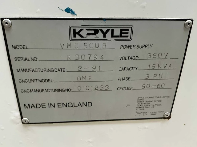 Kryle vmc 500b freesmachines - afbeelding 5 van  15