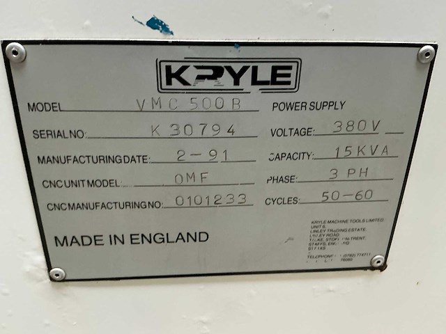 Kryle vmc 500b freesmachines - afbeelding 4 van  11