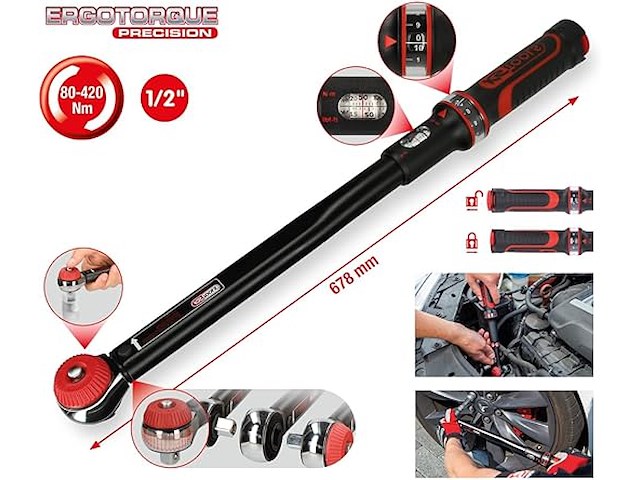 Ks tools 1/2" ergotorque®precision momentsleutel - afbeelding 6 van  6