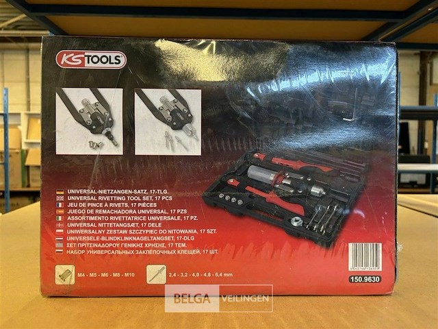 Ks tools klinknagel set universeel 11-delig - afbeelding 2 van  3