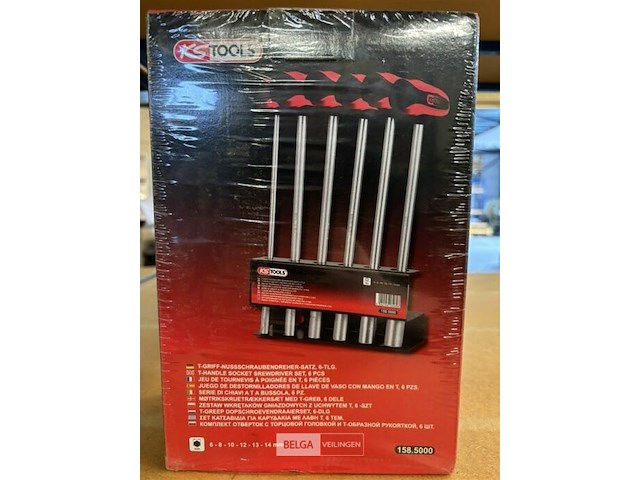 Ks tools t-greep dopschroevendraaierset, 6-dlg, 6-14mm - afbeelding 2 van  3