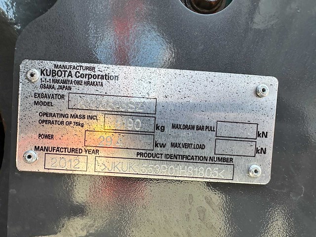 Kubota - 2012 - kx155-3sz - midigraafmachine - afbeelding 33 van  38