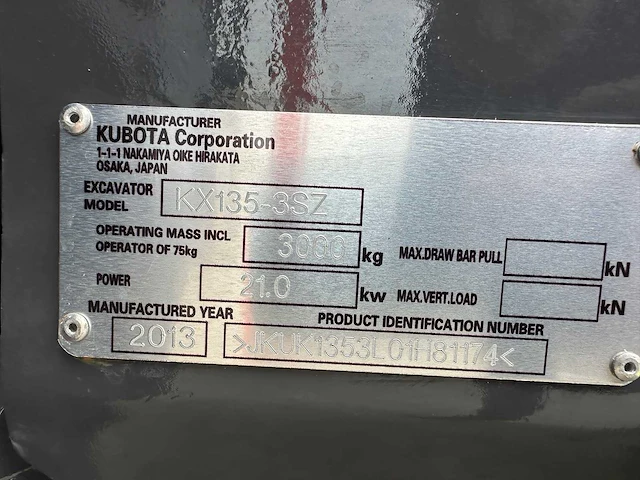 Kubota - 2013 - kx135-3sz - midigraafmachine - afbeelding 22 van  41