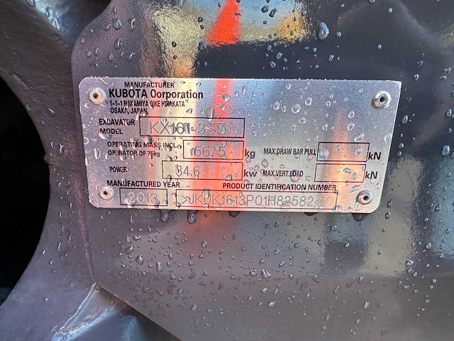 Kubota - 2013 - kx161-3sz - midigraafmachine - afbeelding 32 van  38
