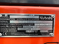 Kubota - 2015 - kx165-5 - midigraafmachine - afbeelding 37 van  42