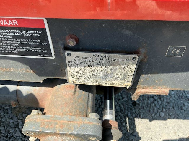 Kubota bx2350 minitractor - afbeelding 10 van  11