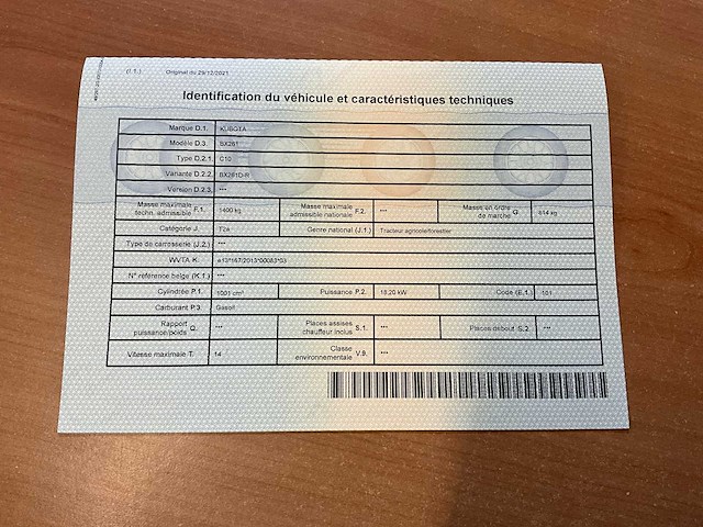 Kubota bx261 micro hydrostatische tractor - afbeelding 13 van  20