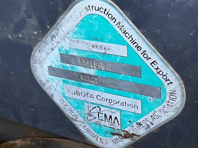 Kubota kx165-5 rupsgraafmachine - afbeelding 10 van  18