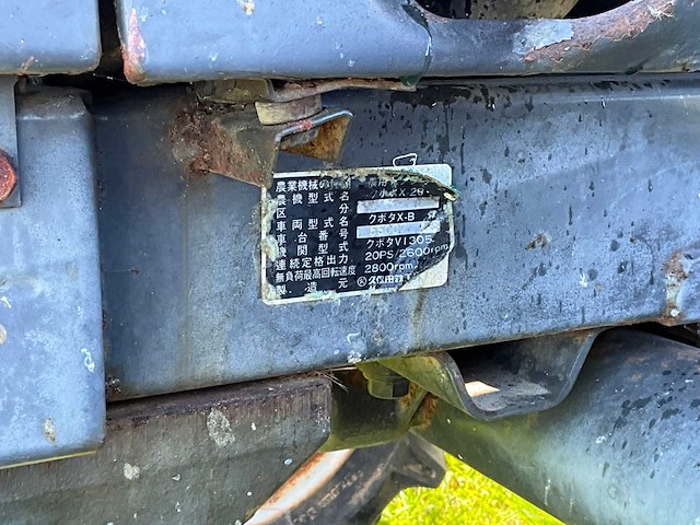 Kubota x20 minitractor met frees - afbeelding 19 van  26