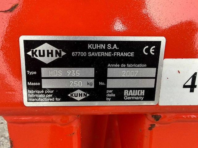 Kuhn - 2007 - mds 935 - kunstmeststrooier - afbeelding 4 van  14