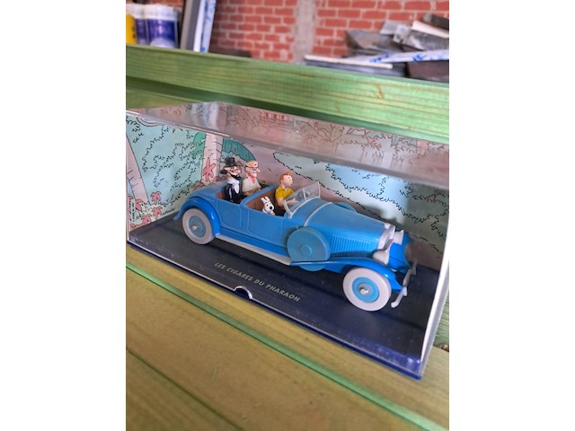 Kuifje auto in doos les cigares du pharaon - afbeelding 1 van  3