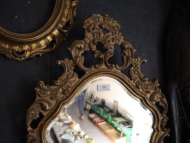 Kuifspiegel met geslepen glas - afbeelding 2 van  4