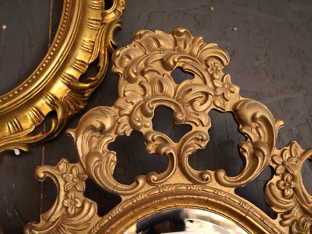 Kuifspiegel met geslepen glas - afbeelding 3 van  4