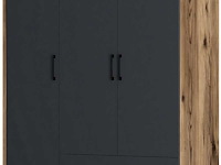 Kumsal garderobekast | 100% melamine | walnoot, antraciet - afbeelding 7 van  7
