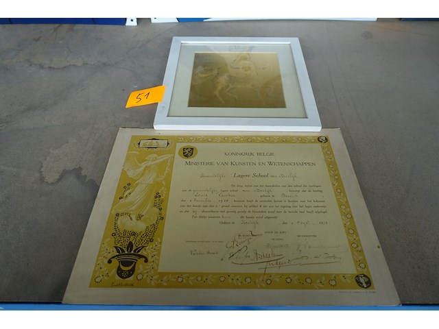 Kunst in kader, gemeentelijke school deelijk 1934 - afbeelding 1 van  4