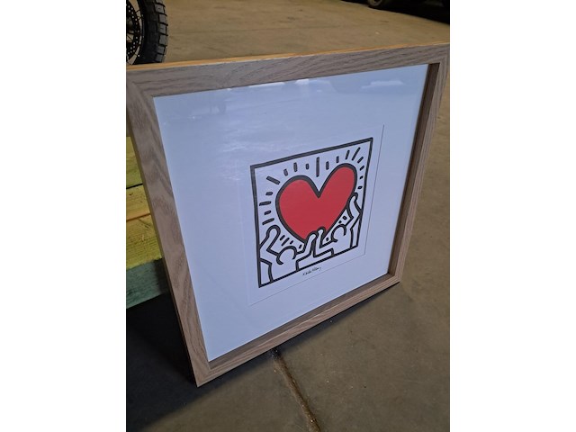 Kunst in kader keith haring h 540 mm op b 540 mm - afbeelding 3 van  3