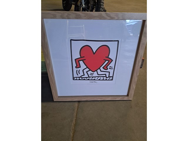 Kunst in kader keith haring h 540 mm op b 540 mm - afbeelding 1 van  3